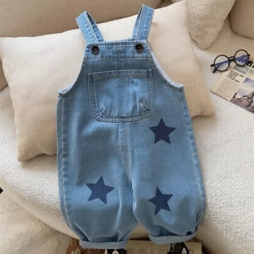 Toddler Boy Star Pocket Overalls