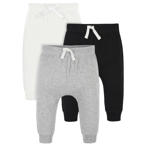 Modern Moments by Gerber Baby Boy Pants, 3-Pack (Newborn - 12M)