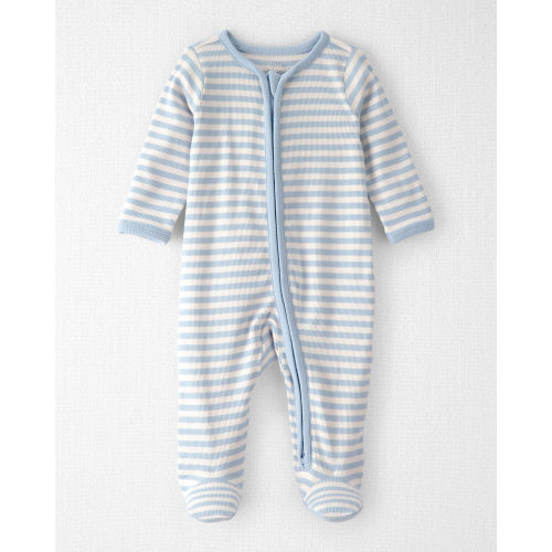Baby Organic Cotton Sleep & Play Pajama in Stripes