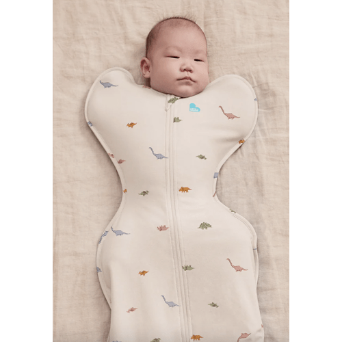 Swaddle Up™ 1.0 TOG Cotton Cream Dino Snore