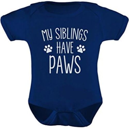 Tstars My Siblings Have Paws Dog Cat Sibling Outfits Funny Baby Boy Girl Bodysuit