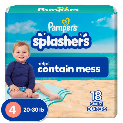 Pampers Splashers Swim Diapers, Size 4, Disposable Baby Swim Diapers - Walmart.ca