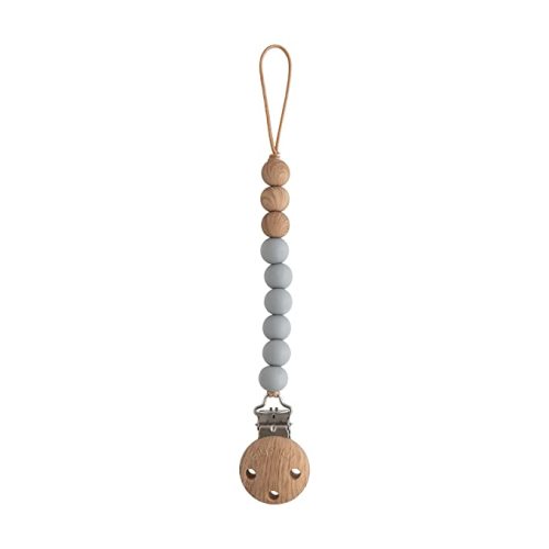 mushie 100% Silicone Baby Pacifier Clip BPA Free | Eva (Stone)