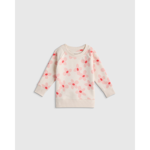 Organic Cotton French Terry Crew Neck Sweatshirt - Baby in Heather Grey
