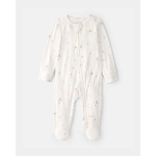 Baby Constellation 2-Way Zip PurelySoft Footie Sleep & Play Pajama - Cream | Carter's