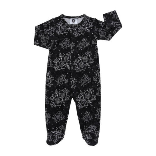 Dark Rose baby sleepsuit