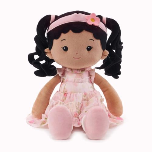 Leyadoll Personalized Baby Doll Gifts Plush Curly Girl Toys with Love 16" Pink – Leya Doll
