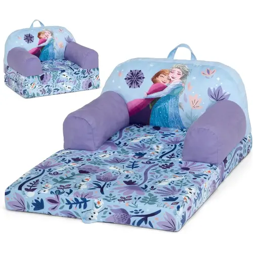 Delta Children - Disney Frozen Cozee Buddy Flip-Out Kids Chair, Purple