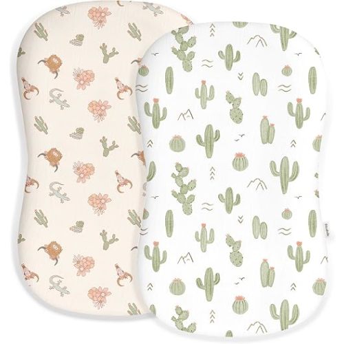 Baby Lounger Cover 2 Pack, Infant Lounger Cover, Cactus Cozy