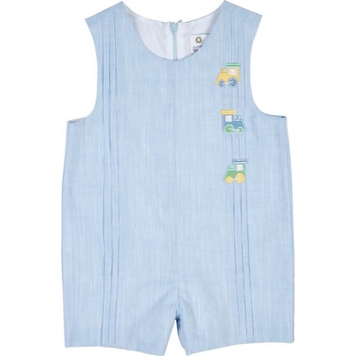 Linen-Look Shortall With Trains