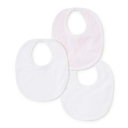 Pink Dot 3 Pack Bib Set w/ Tulle Bag