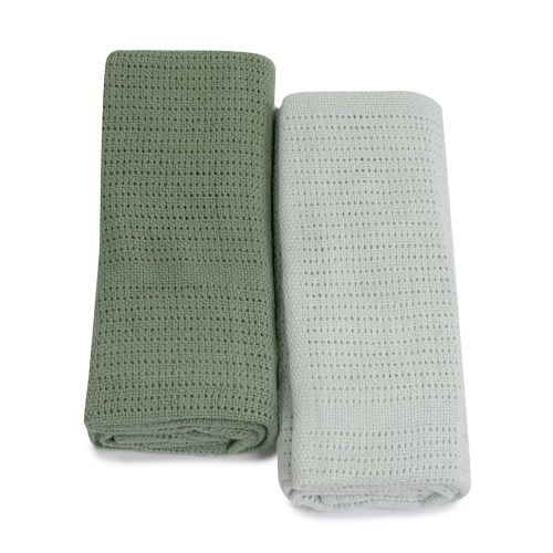 Bubba Blue Nordic Cellular Blanket 2 Pack Avocado/Forest