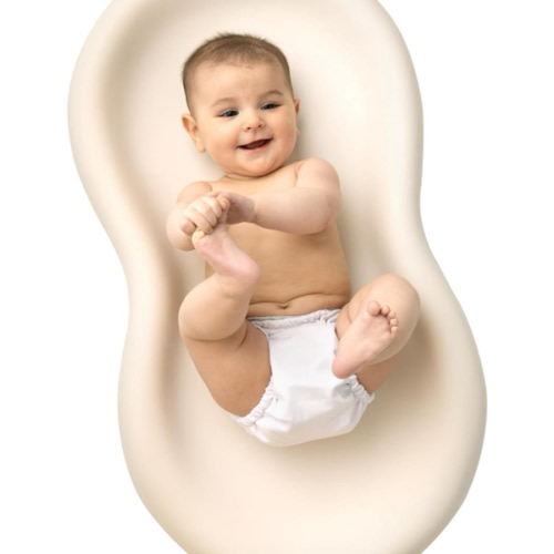 Keekaroo Peanut Changer Baby Vanilla– The Original Made in USA Easy-to-Clean Changing pad and The only Shell Over Foam, Fully Water Repellant
