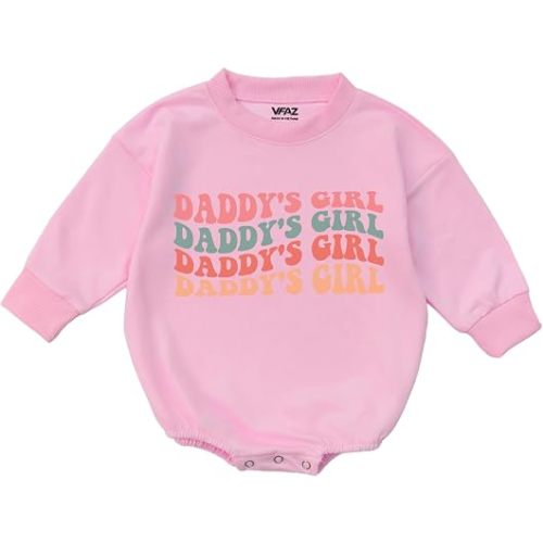 Daddy's Girls Baby Clothes-First Birthday Outfit Romper Newborn Bubble Toddler Infant Long Sleeve One-piece Gifts