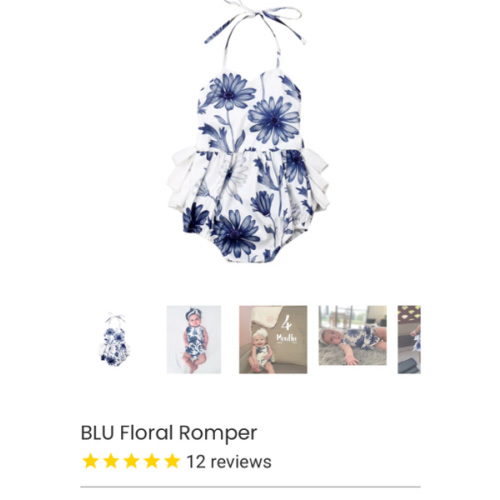 BLU Floral Romper - Hazel & Bo