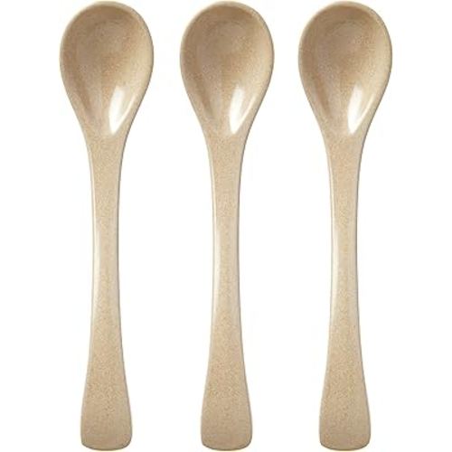 Nuby Eco-Friendly Natural Rice Husk 3 Piece Spoon Set- 3 Pack, 6+ Months- Fully Compostable and Biodegrable