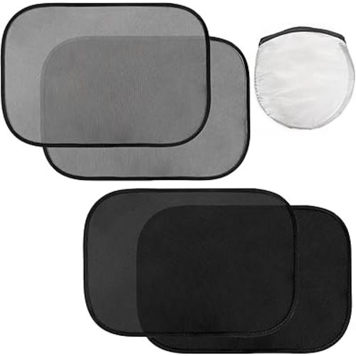 4 Pack Car Window Shade,Car Sun Shade for Car Baby,Car Shades Side Window,Protect Your Child from UV Rays and Direct Sunlight (Translucent+Black)