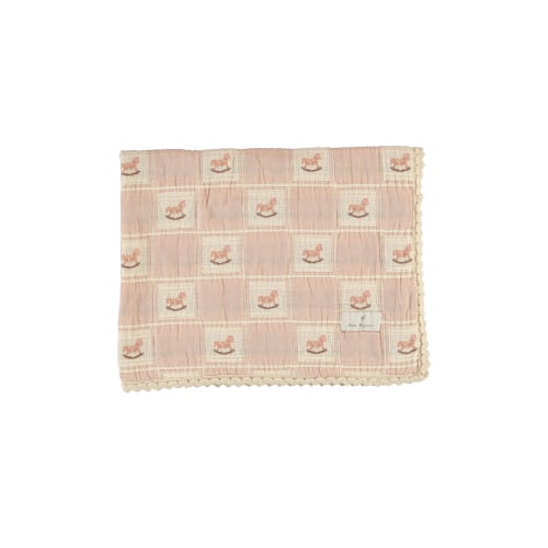 Bebe Organic Rocking Horse Mauve Baby Blanket – blue daisy