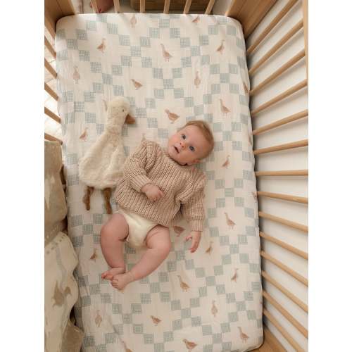 Goosey Gander Fitted Cot Sheet – Pop Ya Tot