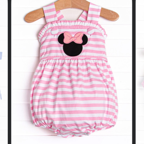 Miss Mouse Ruffle Sunsuit, Pink – Stitchy Fish