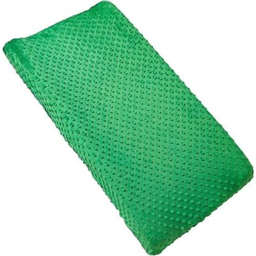 Solid Changing Table Pad Cover Cradle Sheet, Fits 32"/34''x16 Contoured Diaper Changing Pad, Ultra Soft Cozy Dots Plush Changing Table Covers, Breathable Wipeable Removable (Fern Green)