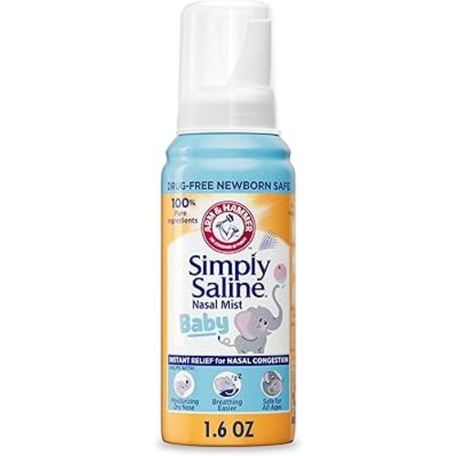 ARM & HAMMER Simply Saline Baby Nasal Mist Saline Spray, 1.6 oz