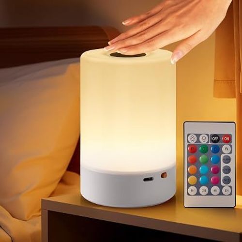 Rechargeable LED Night Light, Touch Bedside Table Lamp