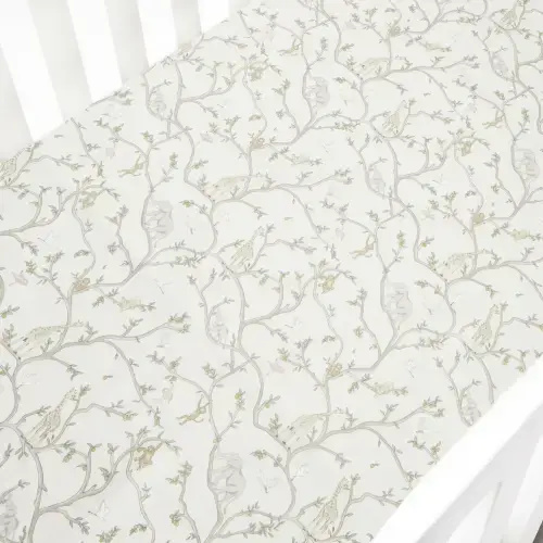 Animal Parade Crib Sheet - Ivory