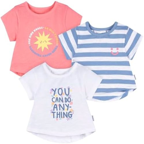 Gerber Baby Girls' 3-Pack Short Sleeve Tees
