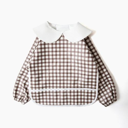 Picolette by Olivia Culpo Long Sleeve Bib - Chocolate Gingham