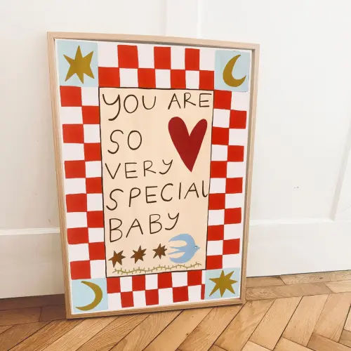 'You Are So Very Special Baby' Hand Painted Art Print