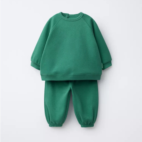 BASIC SWEATSHIRT AND JOGGER PANTS SET - Green | ZARA United States