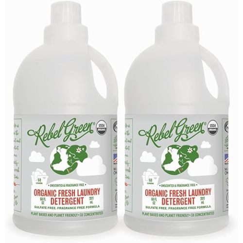 Rebel Green Organic Laundry Detergent, Natural Laundry Soap