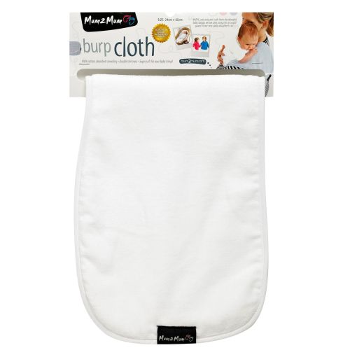 Mum 2 Mum Burp Cloth, White