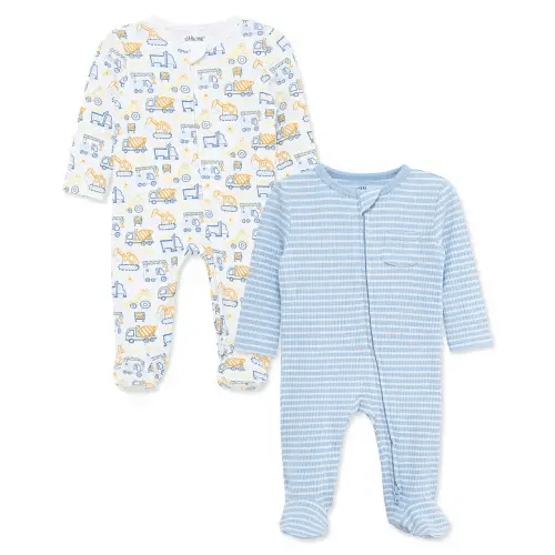 Truck Zone 2-Way-Zip Footies (2-Pack)