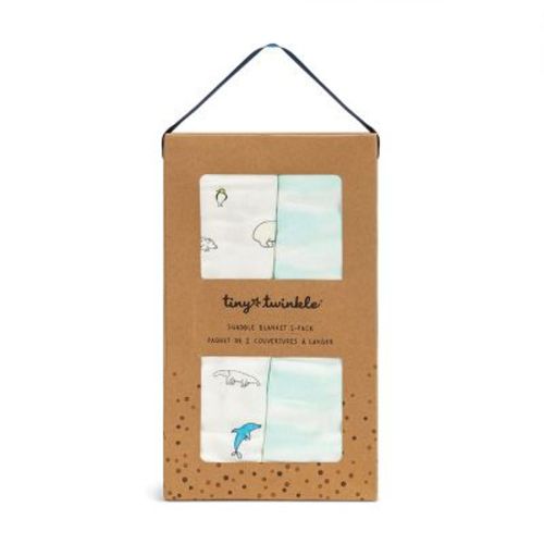 Tiny Twinkle Kaffle Swaddle Blanket 2-Pack, Soft and Silky Baby Blanket for Newborns (47" x 47")