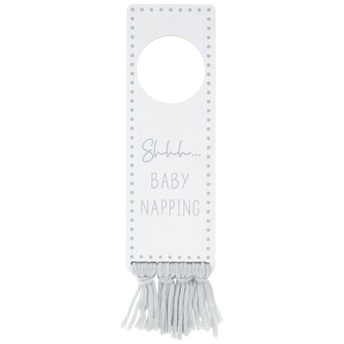 Baby Napping Wood Door Hanger