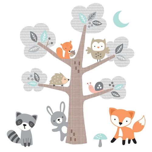 Bedtime Originals Woodland Friends Forest Animals With Tree Wall Decals