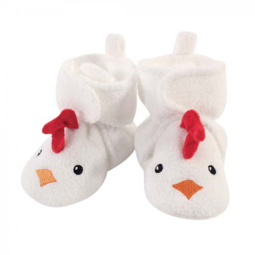 Hudson Baby Baby and Toddler Cozy Fleece Booties, Chicken, 6-12 Months