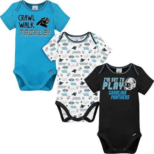 Gerber NFL Unisex Baby Nfl Team 3 Pack Short Sleeve Onesie Bodysuit
