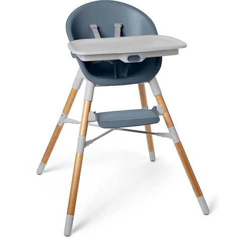Skip Hop Baby High Chair 4 in 1 Convertible High Chair, EON, Slate Blue