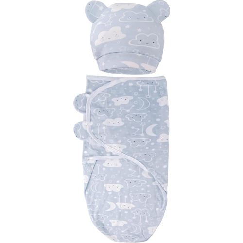 Baby Swaddle Sleep Sacks with Hats for 0-3 Months Baby Swaddle Blanket Wrap Newborn Swaddles Sack for Baby Boy Girl