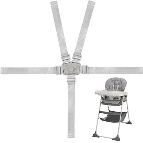High Chair Straps Replacement Compatible with Graco Highchairs, Replacement Harness Straps for Most 5 Point High Chairs, Adjustable Universal High Chair Belt