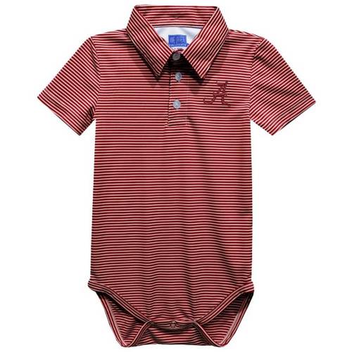 Vive La Fete Youth Alabama Crimson Tide Red Infant Ted Stripe Polo Onesie | Dick's Sporting Goods
