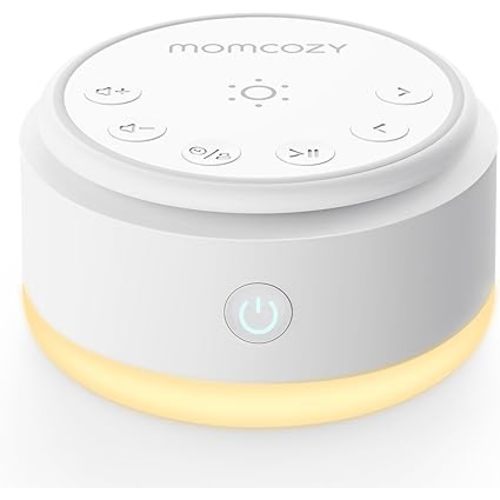 Momcozy Sound Machine for Baby-20 Soothing Sounds & Touch Warm Light Portable White Noise for Kids & Adults for Sleeping Timer and Memory | Ideal Travel Companion & Nursery Must-Have
