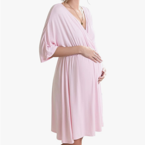 Ekouaer 3 in 1 Labor/Delivery/Hospital Gown Maternity Dress Nursing Nightgown Sleepwear for Breastfeeding