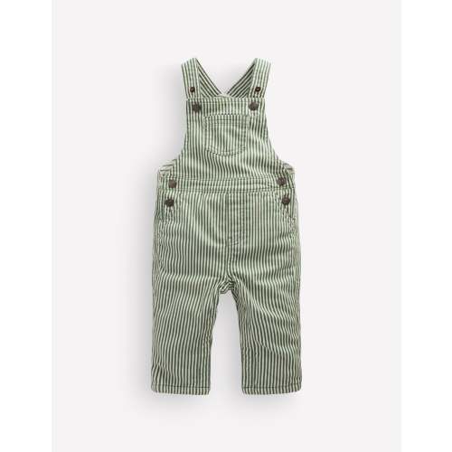 Woven Dungarees - Green Ticking Stripe | Boden USA