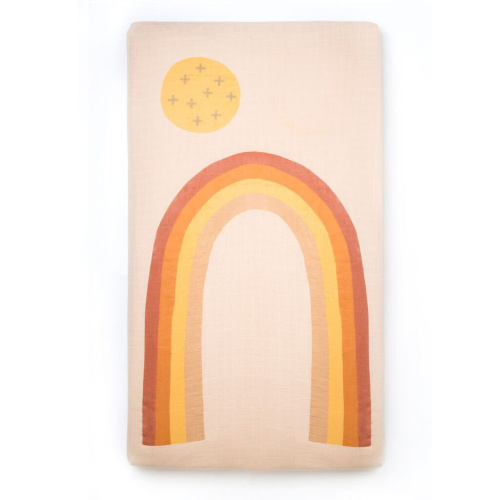 SpearmintLOVE Organic Cotton Crib Sheet - Rainbow