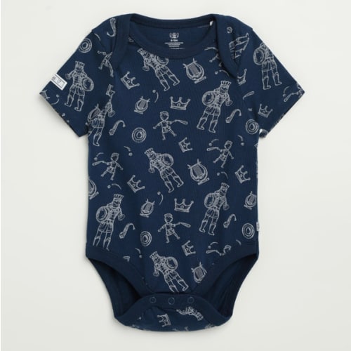 David & Goliath Sailor Blue Short Sleeve Bodysuit Cotton