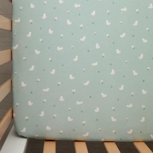 Living Textiles Baby Cotton Jersey Crib Little Geese Sheet